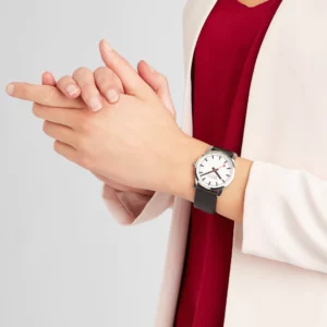 Simply Elegant Black Leather, 36 MM